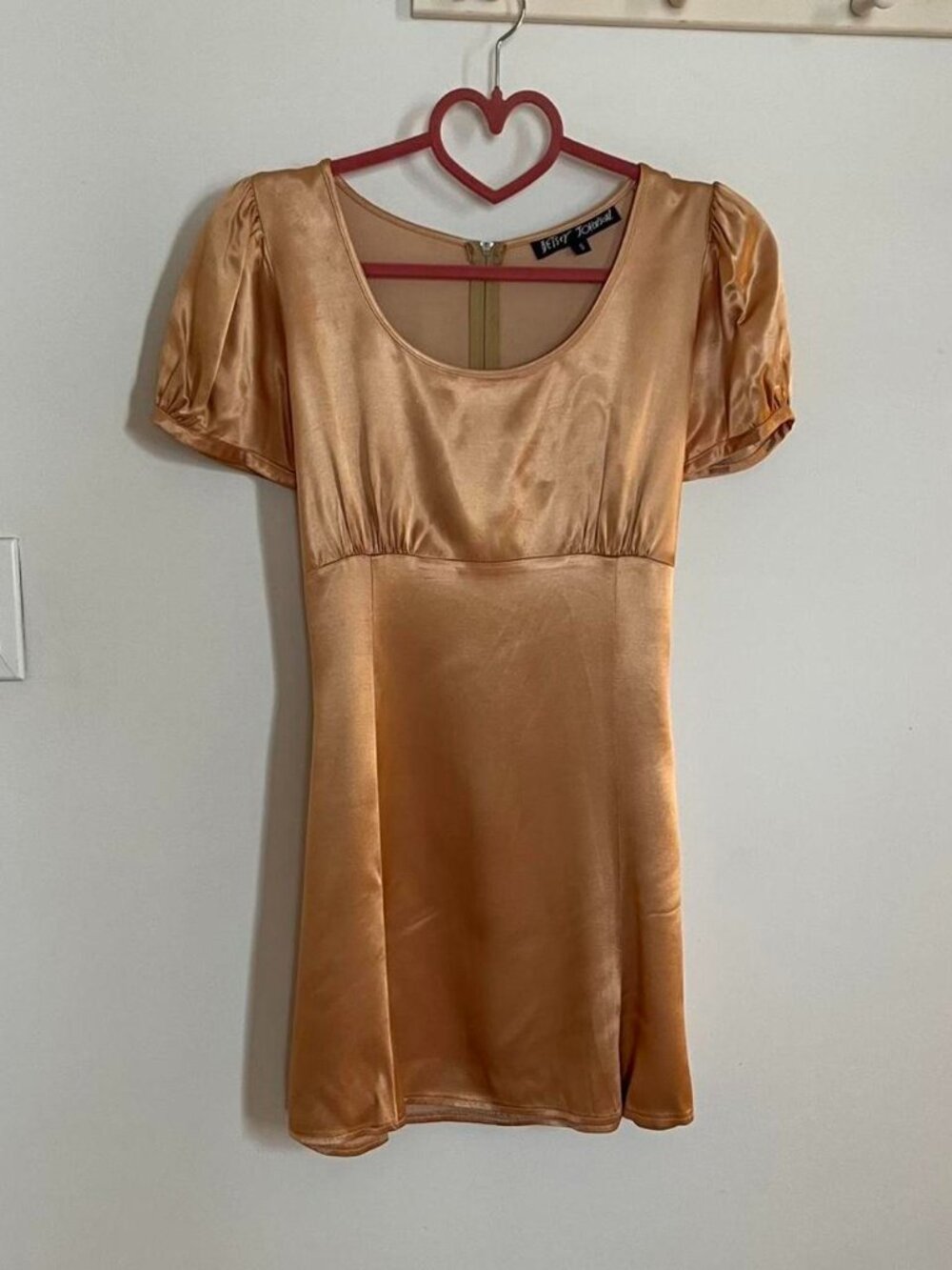 Vintage Gold Betsey Johnson Mini Dress
